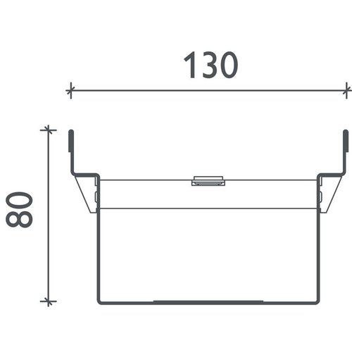 BG-Graspointner Dach- und Fassadenrinne Flex FA RB130. L=1m, H=80mm. Verzinkter Stahl