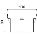BG-Graspointner Stalen dak- en gevelgoot Flex FA RB130. L=2m. Bxh=130x80mm