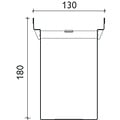 BG-Graspointner Stalen dak- en gevelgoot Flex FA RB130. L=1m. Bxh=130x180mm