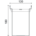 BG-Graspointner Roof and facade gutter Flex FA RB130. L=2m, h=180mm. Galvanized steel