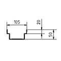 BG-Graspointner Stalen dak- en gevelgoot Flex FA RB100. L=1m. Bxh=100x50mm