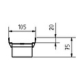 BG-Graspointner Dach- und Fassadenrinne Flex FA RB100. L=1m, H=75mm. Verzinkter Stahl