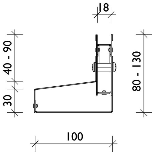 BG-Graspointner Terrassen-Schlitzrinne Flex TE 80130 gelocht. L=1m. H=80-130mm. rostfreier Stahl