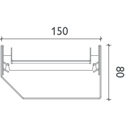 BG-Graspointner Terrassenrinne befliesbar Flexstone RB150 geschlossen. L=1m. H = 80 mm. rostfreier Stahl