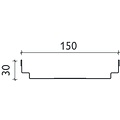 BG-Graspointner Dach- und Fassadenrinne Flex FA RB150. L=1m, H=30mm. Verzinkter Stahl