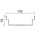 BG-Graspointner Stalen dak- en gevelgoot Flex FA RB150. L=2m. Bxh=150x50mm