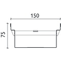 BG-Graspointner Dach- und Fassadenrinne Flex FA RB150. L=1m, H=75mm. Verzinkter Stahl