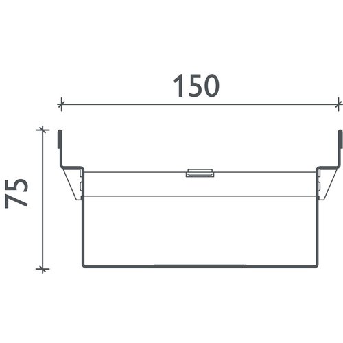 BG-Graspointner Stalen dak- en gevelgoot Flex FA RB150. L=1m. Bxh=150x75mm