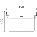 BG-Graspointner Roof and facade gutter Flex FA RB150. L=1m, h=100mm. Galvanized steel