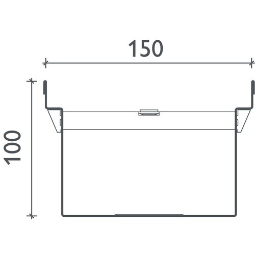 BG-Graspointner Roof and facade gutter Flex FA RB150. L=1m, h=100mm. Galvanized steel