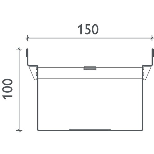 BG-Graspointner Stalen dak- en gevelgoot Flex FA RB150. L=1m. Bxh=150x100mm