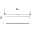 BG-Graspointner Dach- und Fassadenrinne Flex FA RB200. L=1m, H=90mm. Verzinkter Stahl