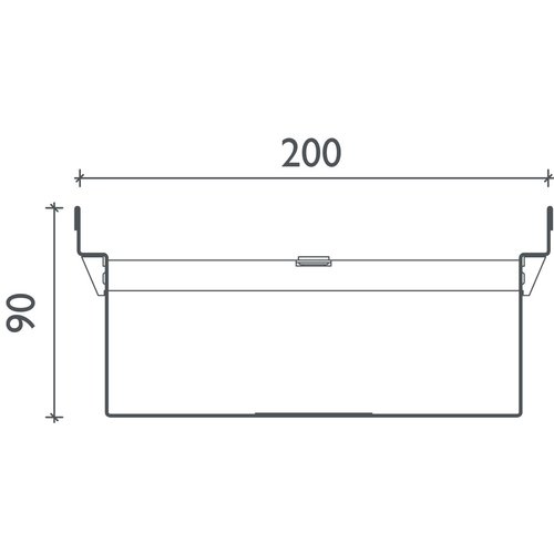 BG-Graspointner Roof and facade gutter Flex FA RB200. L=1m, h=90mm. Galvanized steel