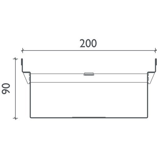 BG-Graspointner Stalen dak- en gevelgoot Flex FA RB200. L=1m. Bxh=200x90mm