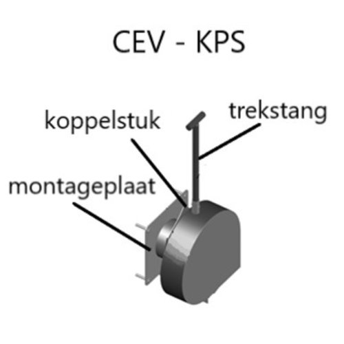 DWTN - Diederen Water Techniek Nederland Wirbelventil CEV 200 KPS. 1l/s, Schlauch 160mm. Kopf 0,66 m. Edelstahl 316L