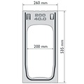 BG-Graspointner Drain gutter Filcoten ONE 200/40, corner element. L=1m. Class F, 900KN