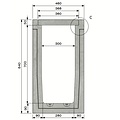 Delta Concrete grid gutter Delta-U 3070. Class A, 15KN. Inset grille. L=1m