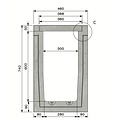 Delta Concrete grid gutter Delta-U 3060. Class A, 15KN. Inset grille. L=3m