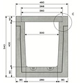 Delta Concrete grid gutter Delta-U 3040. Class A, 15KN. Inset grille. L=1m