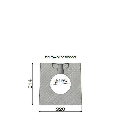 Delta Betonnen verholen goot Delta-O 160mm. Serie 2. L=2m. Klasse D, 400KN