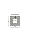 Delta Verholen goot 160mm. L=2m. E600. Tussenbrug staal, omranding staal