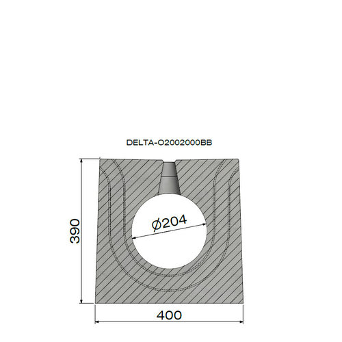 Delta Betonnen verholen goot Delta-O 200mm. L=2m. Klasse F, 900KN