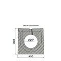 Delta Verholen goot 200mm. L=2m. D400. Tussenbrug beton, omranding staal