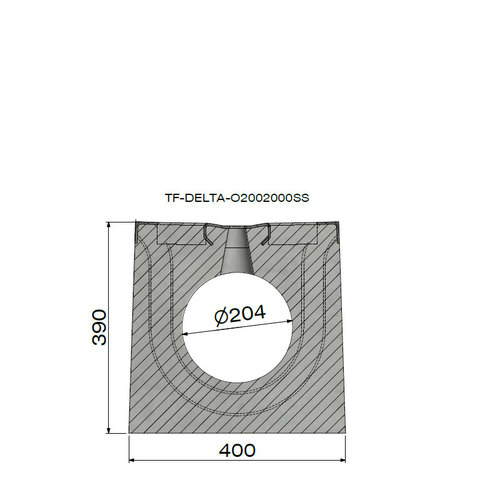 Delta Concrete concealed gutter Delta-O 200mm. L=2m. Class D, 400KN