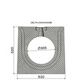 Delta Verholen goot 300mm. L=4m. D400. Tussenbrug staal, omranding beton