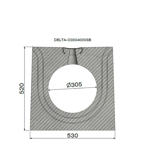 Delta Concrete concealed gutter Delta-O 300mm. L=4m. Class D, 400KN