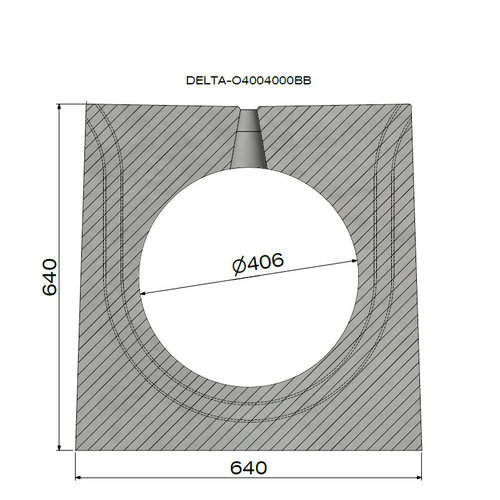 Delta Verholen goot 400mm. L=4m. D400. Tussenbrug beton, omranding beton