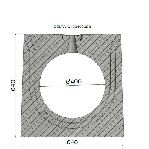 Delta Verholen goot 400mm. L=4m. F900. Tussenbrug staal, omranding beton