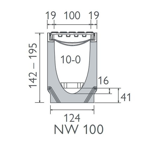 BG-Graspointner Cable tray Filcoten Connect G100/10. L=1m. Class E, 600KN