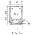 BG-Graspointner Cable tray Filcoten Connect G150/5. L=1m. Class E, 600KN