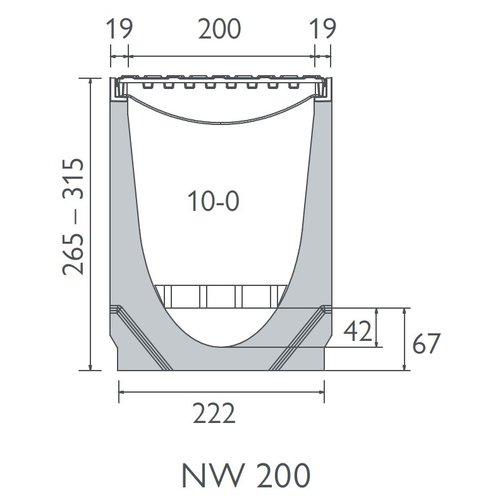 BG-Graspointner Cable tray Filcoten Connect G200/20. L=1m. Class E, 600KN