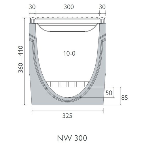 BG-Graspointner Cable tray Filcoten Connect G300/5. L=1m. Class E, 600KN