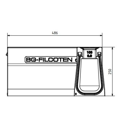 BG-Graspointner Entwässerungsrinne Filcoten ONE urban 100/0, Eckelement. L=2x0,49mm. Klasse D, 400 kN