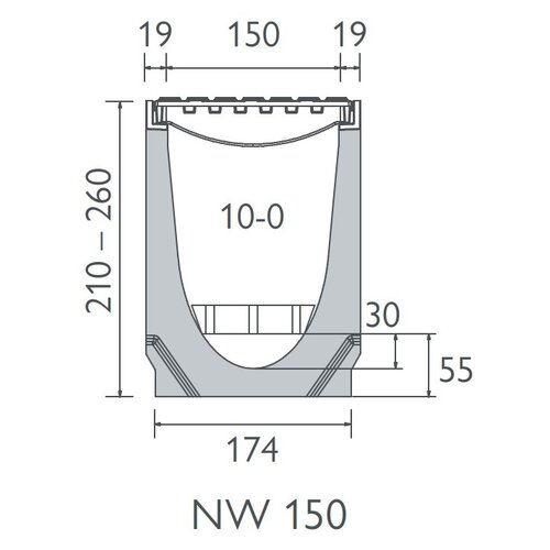 BG-Graspointner Cable duct Filcoten Connect G150/5. L=0.5m. Class E, 600KN. Drain preforming