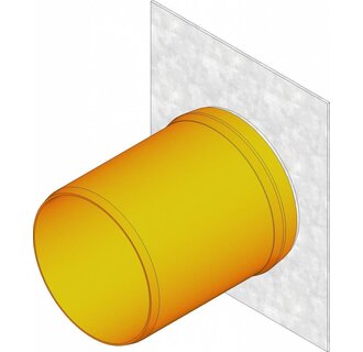 End plate + drain Faserfix Standard E 100 type 010. PVC spout 110mm. Galvanized steel