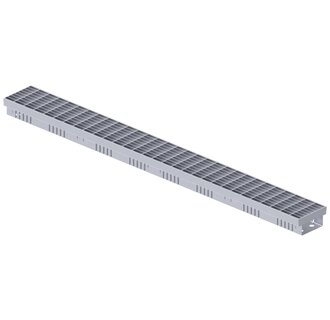 Roof and facade gutter Flex FA RB100. L=1m, h=30mm. Galvanized steel