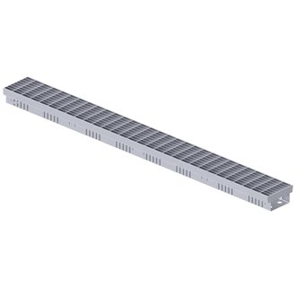 Roof and facade gutter Flex FA RB100. L=2m, h=30mm. Galvanized steel