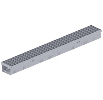 Roof and facade gutter Flex FA RB150. L=1m, h=30mm. Galvanized steel