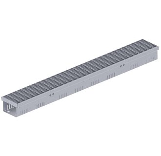 Roof and facade gutter Flex FA RB150. L=2m, h=40mm. Galvanized steel