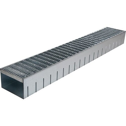 BG-Graspointner Stainless steel roof and facade gutter Flex FA RB200. L=2m. Wxh=200x75mm