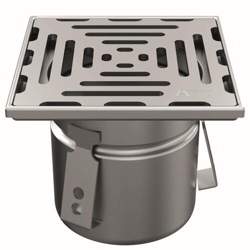ATT Stainless steel one-piece drain WM150 with slot (perfo) grid under drain 110mm