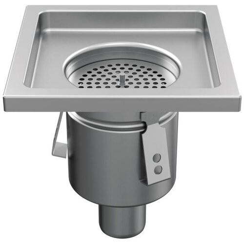 ATT Stainless steel one-piece drain WM200 with slot (perfo) grid, stainless steel 304, class L, 15KN, bottom drain 50mm