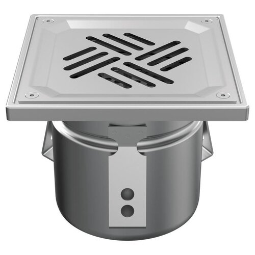 ATT Stainless steel one-piece drain WMK150. Mini. Perforated grille. L/15KN. Bottom drain 110mm