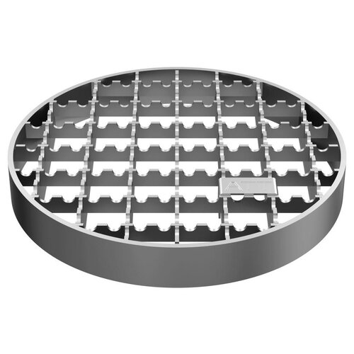 ATT Stainless steel one-piece drain D200, round. Mesh grid. L/15KN. Under drain 75mm