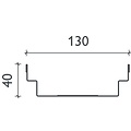 BG-Graspointner RVS dak- en gevelgoot Flex FA RB130. L=2m. Bxh=130x40mm