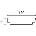 BG-Graspointner Dach- und Fassadenrinne aus Edelstahl Flex FA RB130. L=1m. BxH=130x30mm